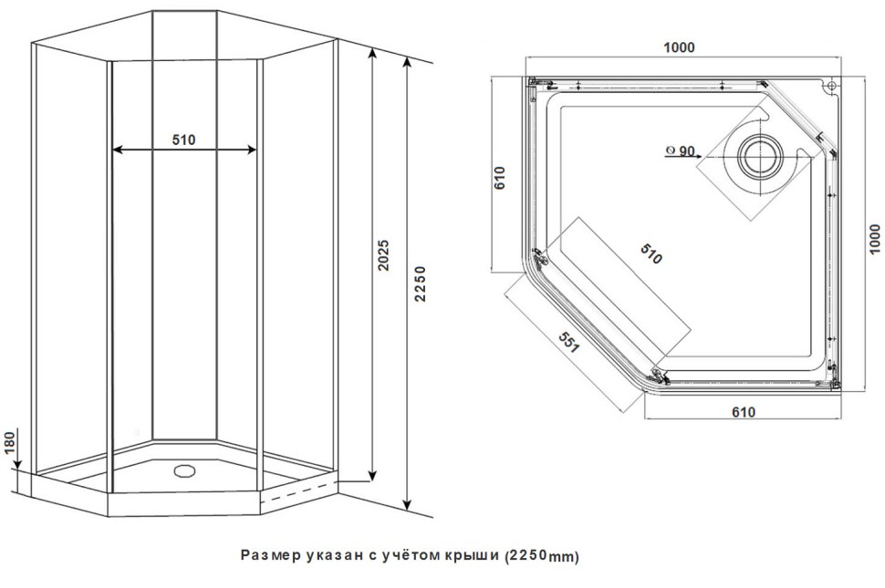 Timo Premium ILMA 701 душевая кабина (100*100*225)