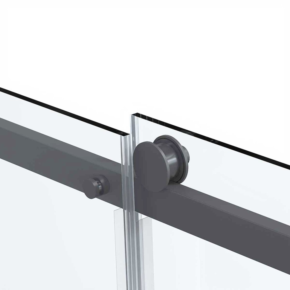 Душевой уголок Como Soft VSR-1CS1011CLGM, 1100*1000, вороненая сталь, стекло прозрачное