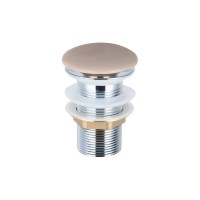 Донный клапан с керамической крышкой Vincea DBS0-216MC, капучино мат. крышка, без перелива