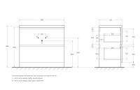 База под раковину напольная BelBagno ALBANO-900-2C-PIA-BL