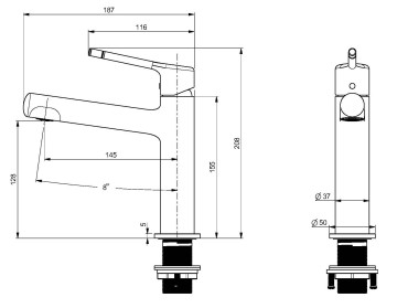 Смеситель для раковины Феерие (Feerie) VBF-5FE1MB, черный