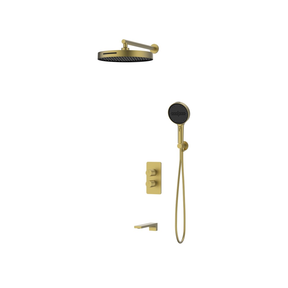 Душевой комплект Domus VSFW-5DM1BG встраиваемый, 3 режима, брашированное золото