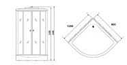 Душевая кабина Niagara Ultra NG-1903-01L (120х80х220) низкий поддон(16см),черный,стекло тонированное,4 места