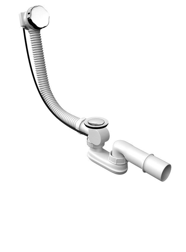 Слив-перелив, полуавтомат OTTIMO 60 см, Хром