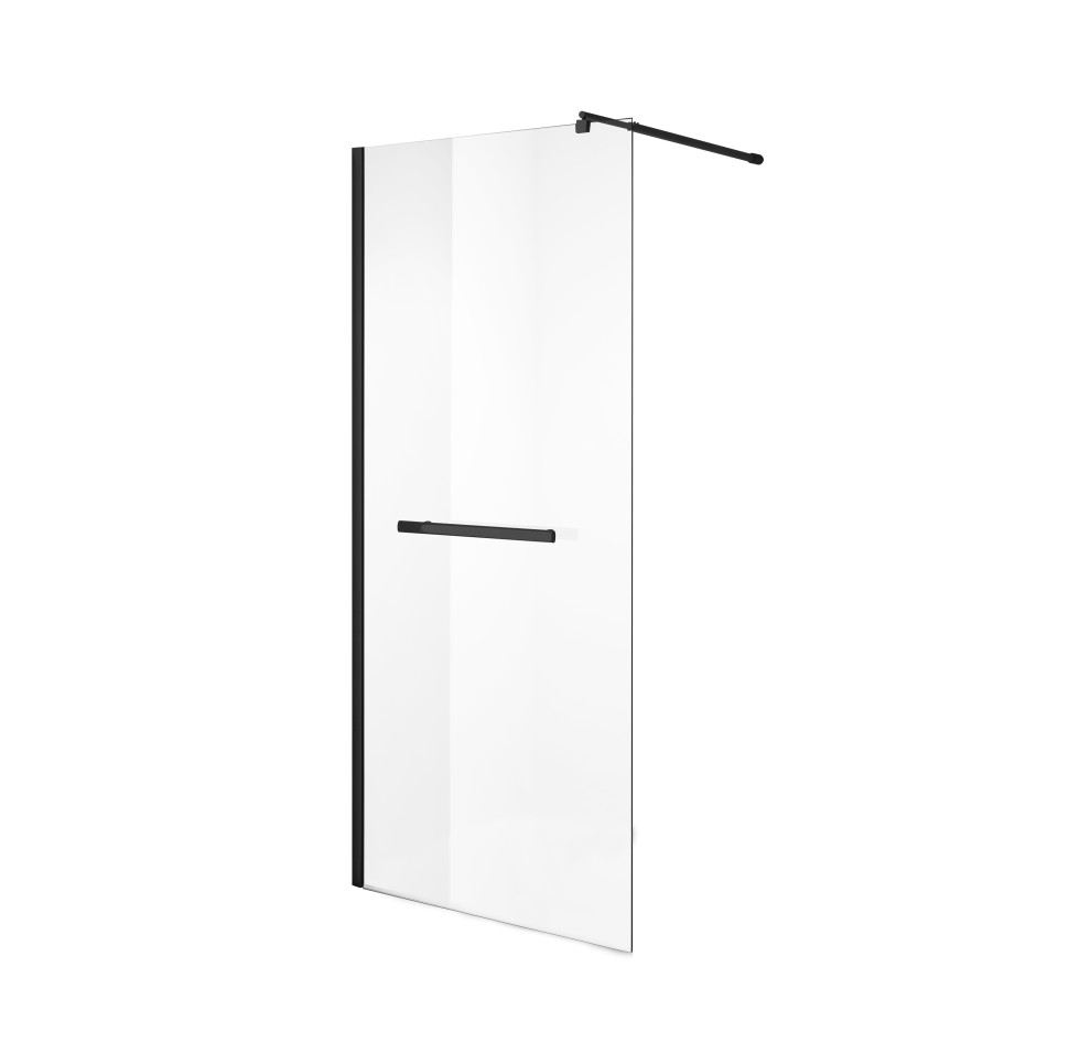 Душевая перегородка Niagara Nova NG-681-12ВLACK (120х195) черный,стекло прозрачое,1 место