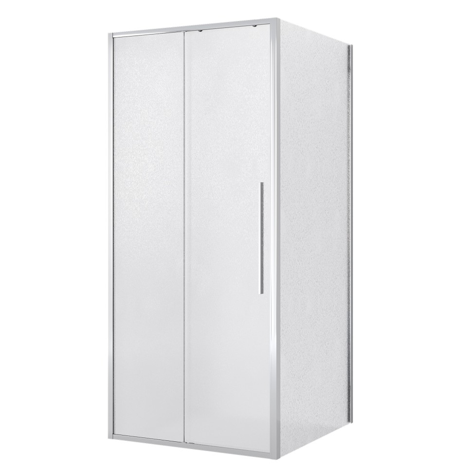 Душевое ограждение Niagara Nova NG-65-9CH-CH100-34 (90х100х195) прямоугольник,хром,дверь раздвижная,стекло шиншилла,2 места