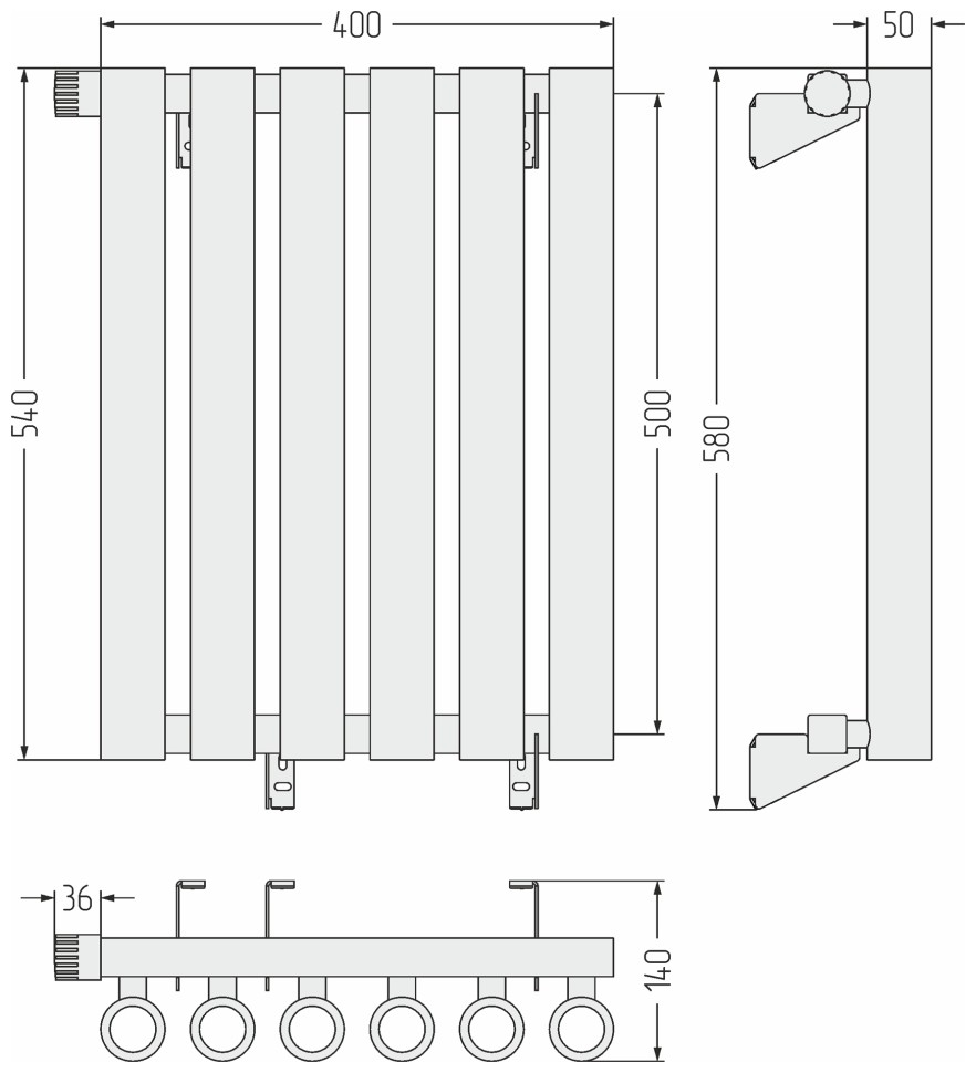 Кумир-0 EU50 левый 500х400 6 секций