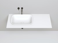 Раковина полувстраиваемая MAREA 02 покраска по RAL полностью 598х398х165 S-Stone Матовое