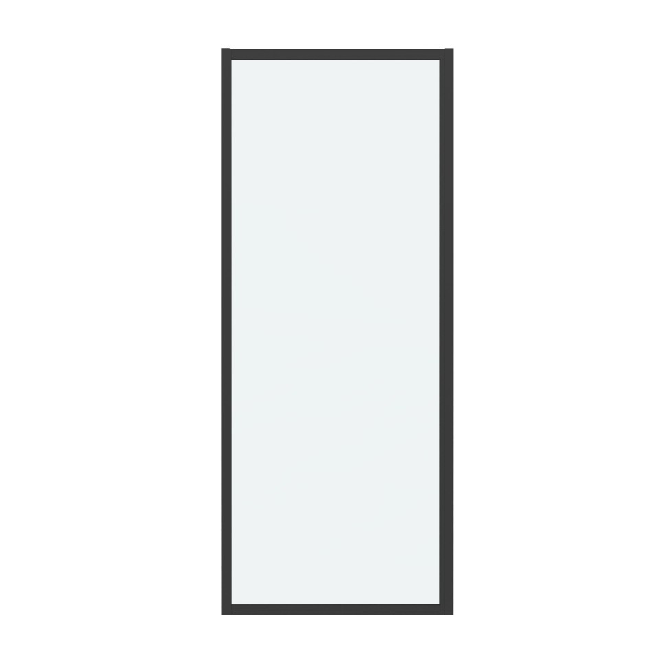 Боковая стенка Grossman Cosmo 200.K33.02.80.21.00 (80х195) черный матовый,стекло прозрачное, 1 место