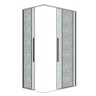 Душевое ограждение Grossman Galaxy 1/2.K33.01.11.10.02-1/2.K33.01.80L.10.02 (110х80х195) раздвижная,хром,стекло шиншилла,2 места
