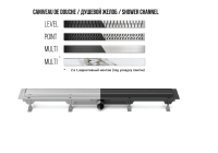 Душевой желоб MILLEAU FLOW M550FS с комбинированным затвором и решеткой нержавеющая сталь