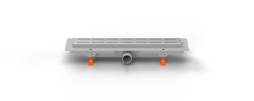 Душевой желоб MILLEAU FLOW M550FS с комбинированным затвором и решеткой нержавеющая сталь
