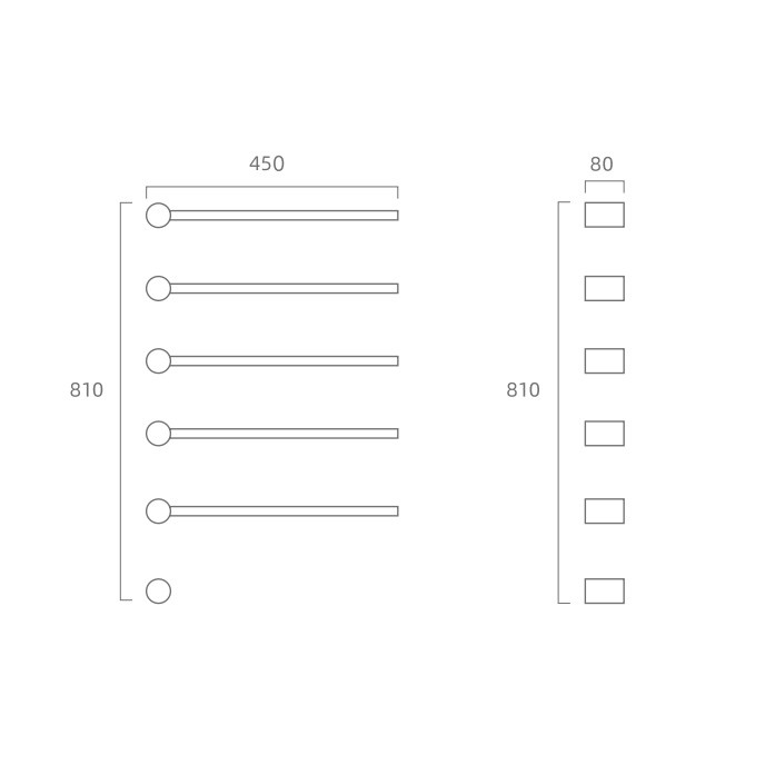 Полотенцесушитель электрический ABBER AH4005B черный матовый