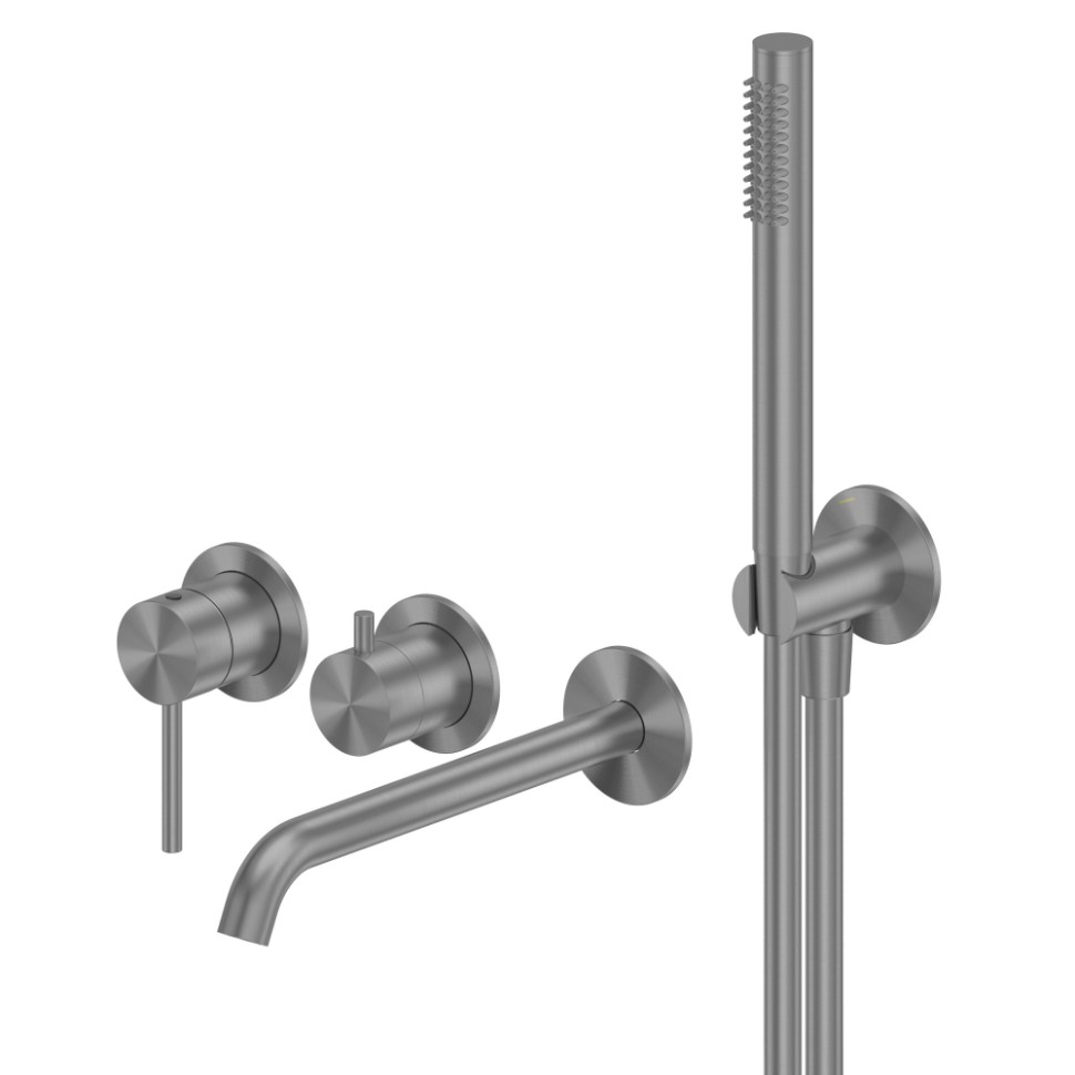 Смеситель ABBER Wasser Kreis 316 AF8130BGG для ванны скрытого монтажа, брашированная оружейная сталь