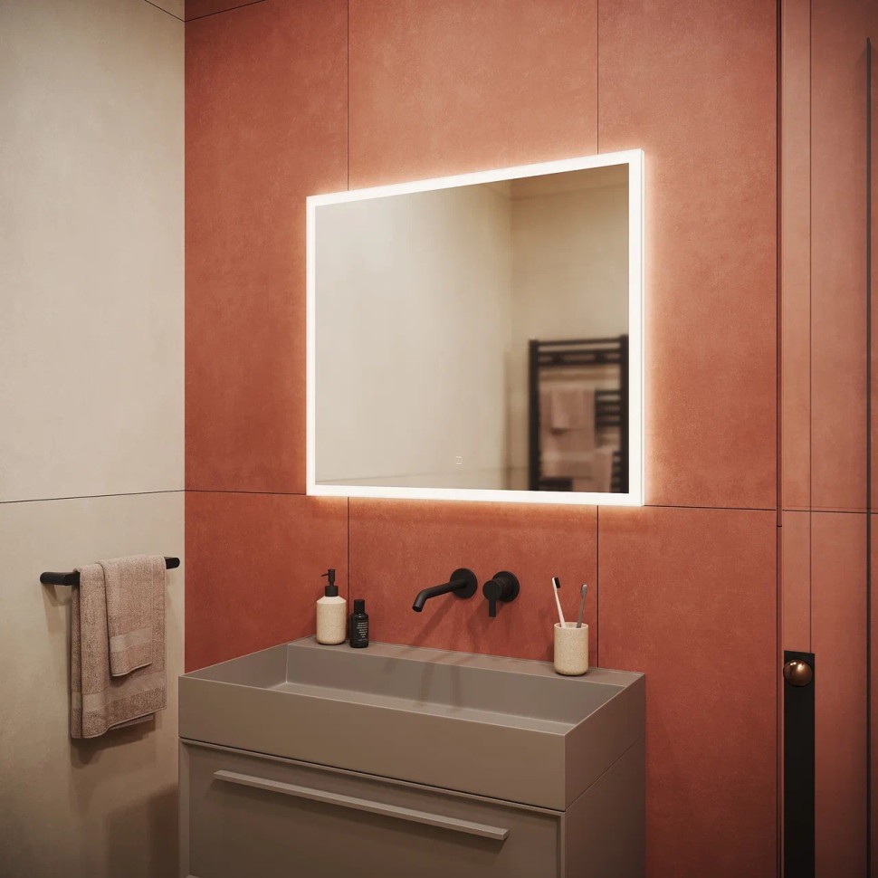 Зеркало для ванной комнаты SANCOS Palace 800х700 с подсветкой, арт. PA800