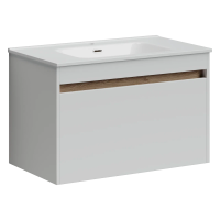 Тумба подвесная SANCOS Smart 790х450х500, c двумя ящиками оснащенными доводчиками, белый глянец , арт. SM80W