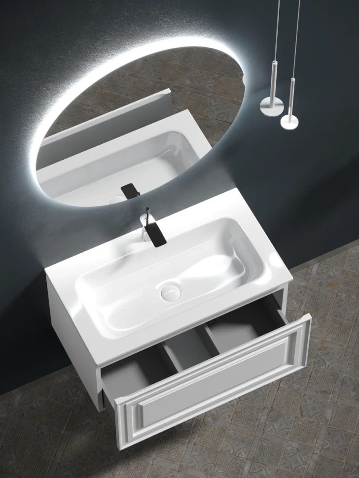 Тумба подвесная SANCOS Very 790х445х406, c одним ящиком оснащенным доводчиками, Bianco , арт.VR80W