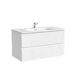 Тумба подвесная SANCOS Folk 890х445х500, c двумя ящиками оснащенными доводчиками, Bianco, арт.FL90W