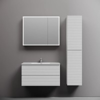 Тумба подвесная SANCOS Folk 890х445х500, c двумя ящиками оснащенными доводчиками, Bianco, арт.FL90W