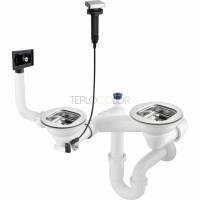 Сифон для стальной мойки, 1.5 и 2-чаши