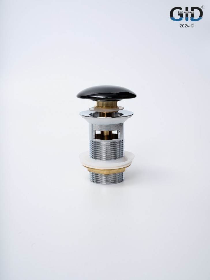 Донный клапан Gid с переливом Bl100-1 72202K черный глянцевый 7x7x10