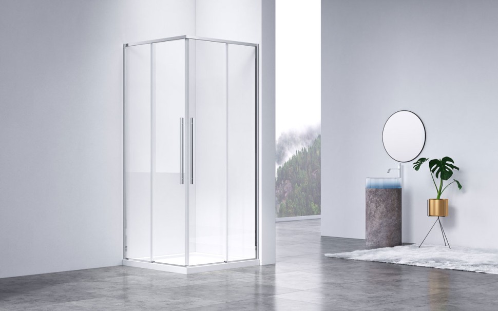 Душевой уголок Slim-N VSS-4SN8010CL, 1000*800, хром, стекло прозрачное