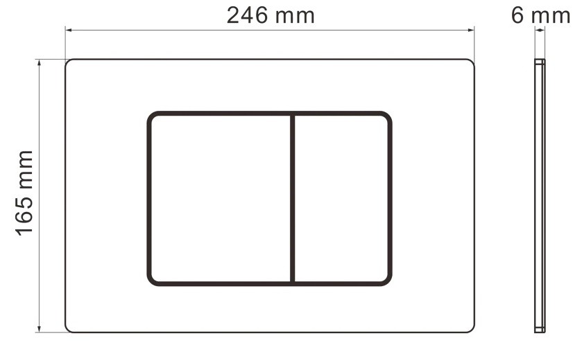 Кнопка смыва IBERICA BLANCA INOX-C нержавеющая сталь, розовое золото глянцевое (IB.B011.004.001)