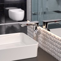 Смеситель для раковины BERGES MORANS сенсорный высокий, хром глянцевый