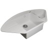 Кухонная мойка кварцевая Uperwood Quartz Premium UPD-06-01, угловая двухсекционная, белая