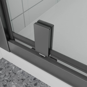 Душевая дверь Veconi Ottimo P30 GR, 700x1900, графит брашинг, стекло тонированное матовое