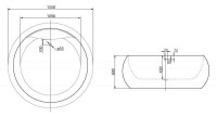 Акриловая ванна BELBAGNO BB30-1550, 1550x1550x600