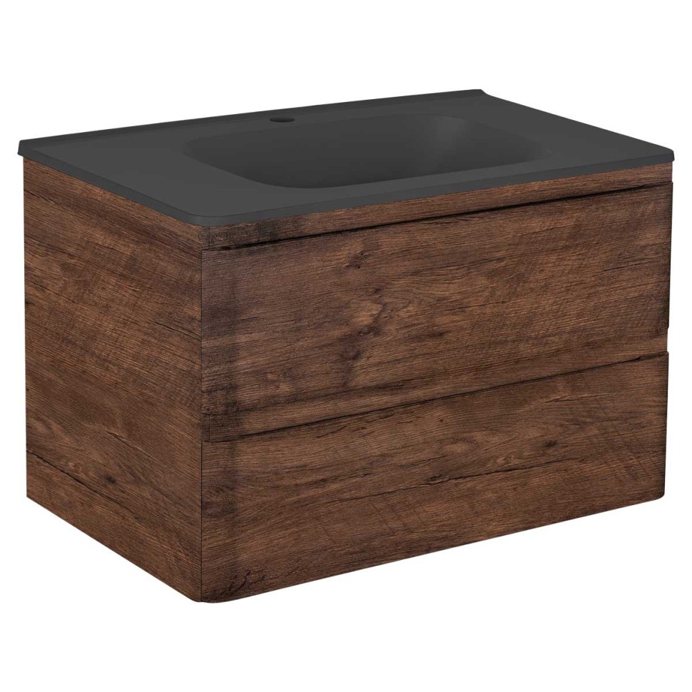 База под раковину Vico 800 подвесная, 2 выкатных ящика soft close, R.Wood