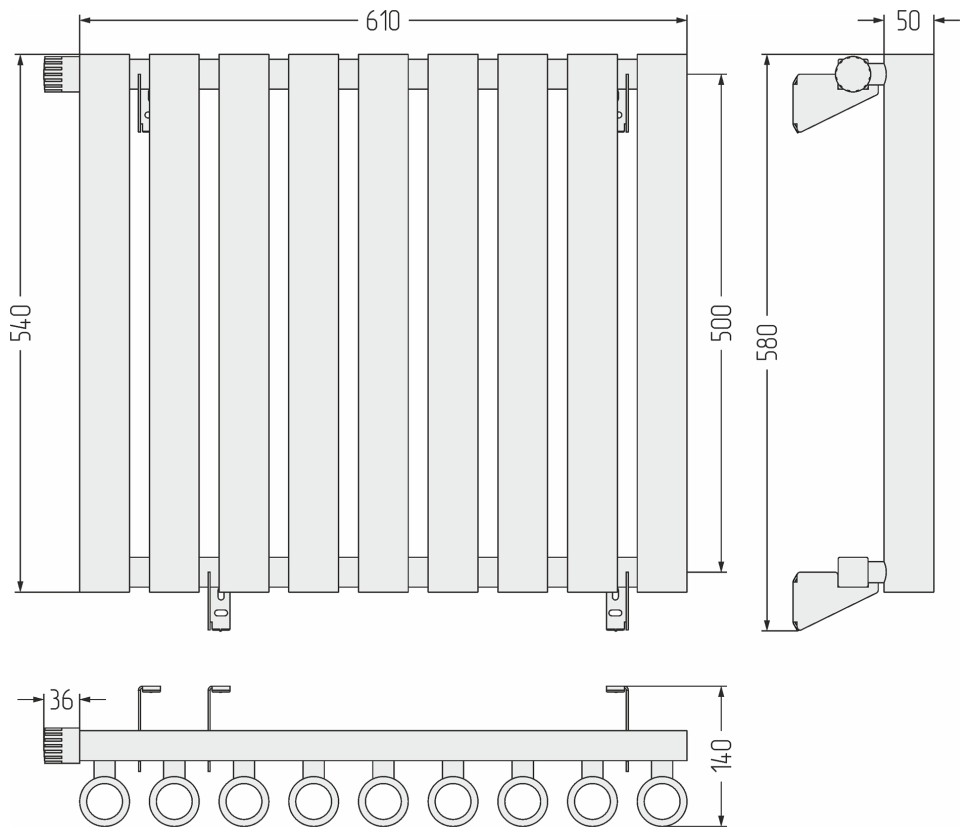 Кумир-0 EU50 левый 500х610 9 секций