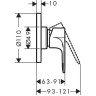Смеситель для душа Hansgrohe Rebris S (внешняя часть ) 72649000 хром