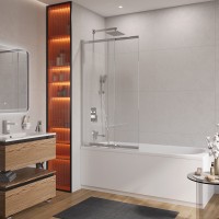 Душевая шторка на ванну CEZARES SLIDER-VF-11-100/150-C-Cr