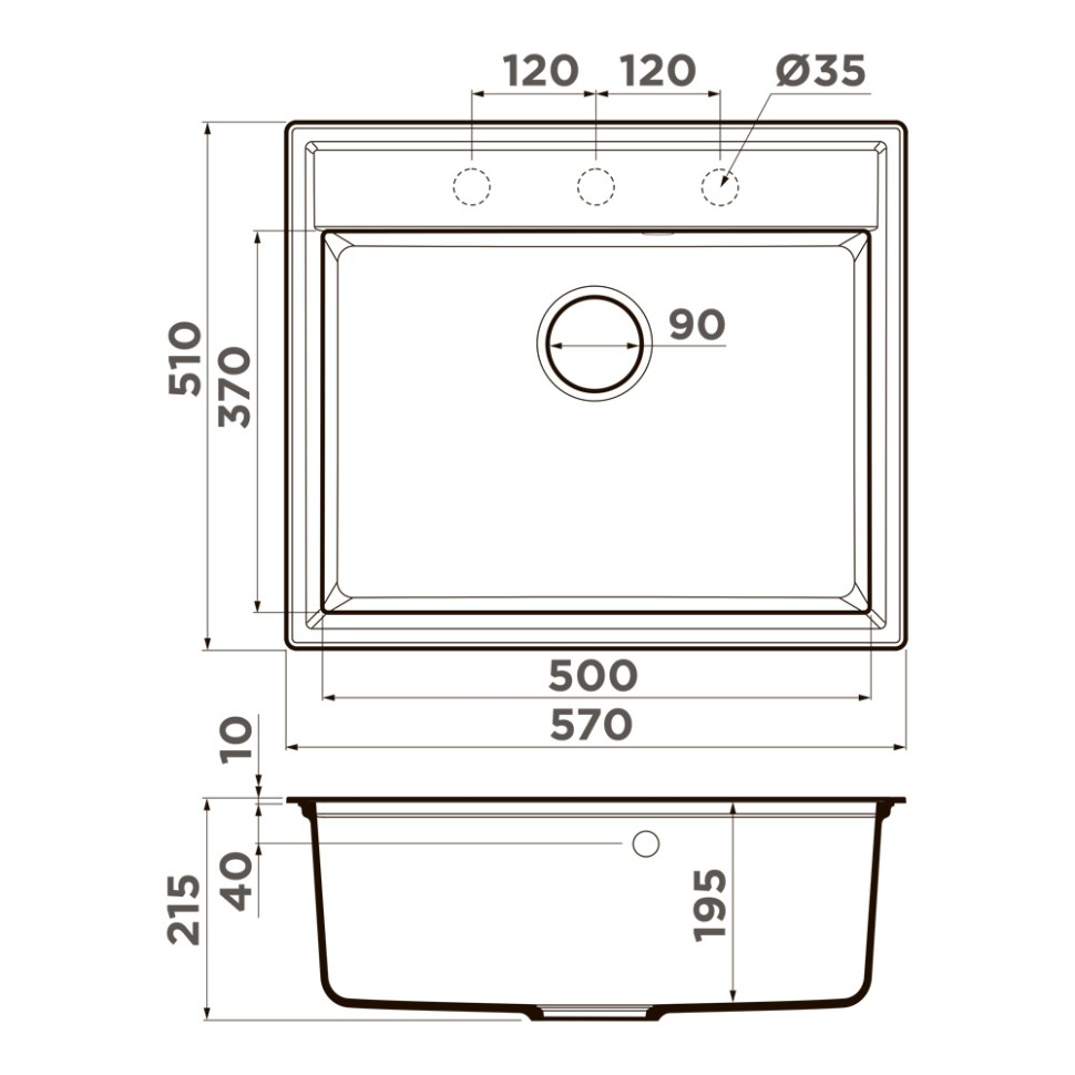 Кухонная мойка Omoikiri Daisen 57-WH Artgranit/белый