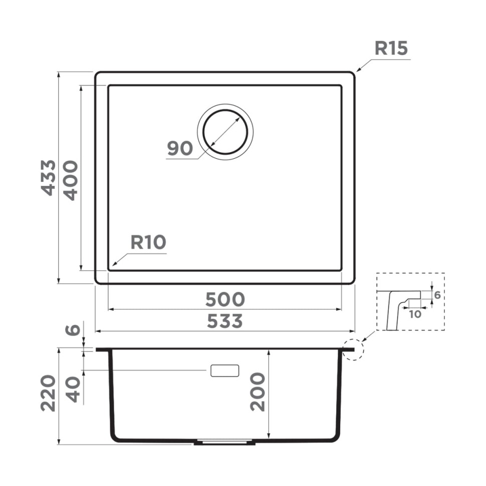 Кухонная мойка Omoikiri Yamakawa 55-Integra-GB Artceramic/графит