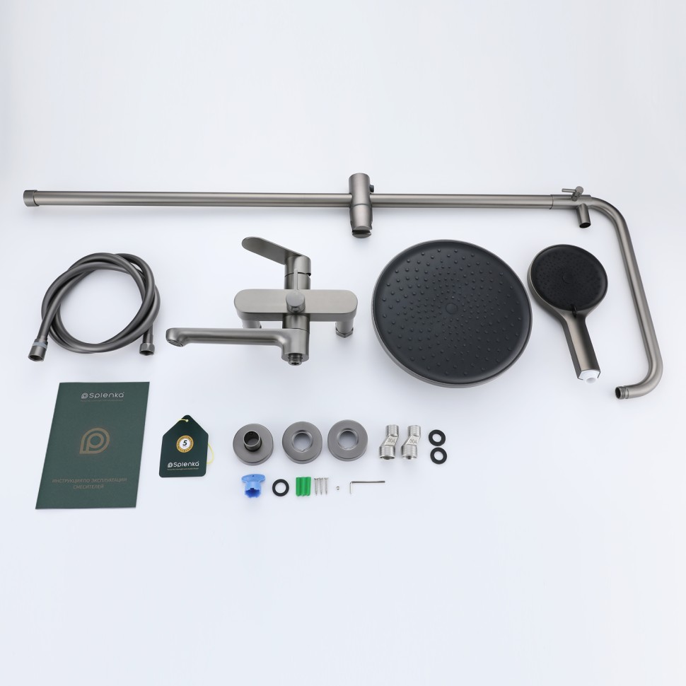 Душевая система Splenka для ванны и душа S222.24.09 Графит