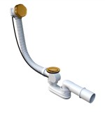 Слив-перелив, полуавтомат OTTIMO 60 см, Золото брашированное