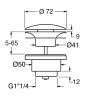 Донный клапан с открытым сливом GSI SPARES PVC15 для раковин без перелива, цвет Ghiaccio matte