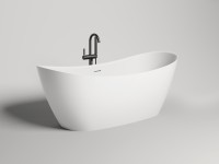 Ванна отдельностоящая NOEMI 185x81 покраска по RAL полностью S-Stone Матовое