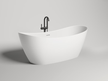 Ванна отдельностоящая NOEMI 185x81 покраска по RAL полностью S-Stone Матовое