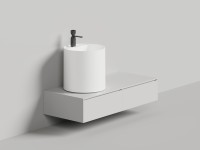 Раковина накладная ARMONIA ROUND TOP 03  без отверстия под смеситель 450х450х450 S-Sense Глянцевое