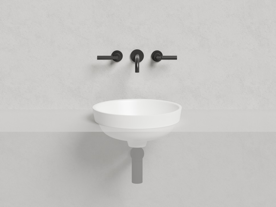 Раковина полувстраиваемая MAREA 03 415х415х165 S-Stone Матовое