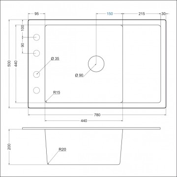 Мойка EMAR EMQ-1780.Q EMQ-1780.Q Сардоникс