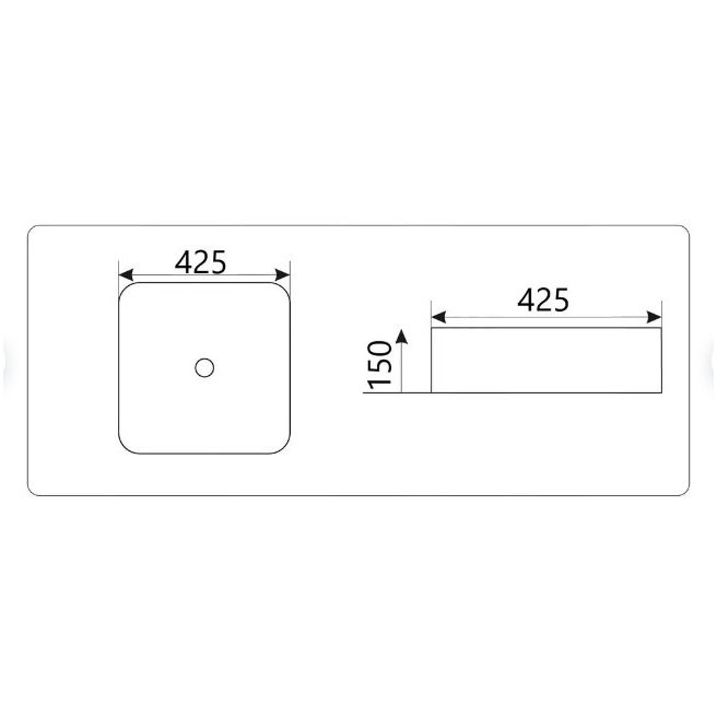 Раковина Ceramalux 78107МВ, цвет черный