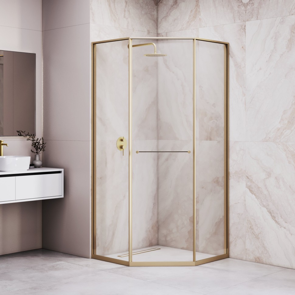 Душевой уголок RGW SV-82Gb "L" (Прозрачное, 900x900)