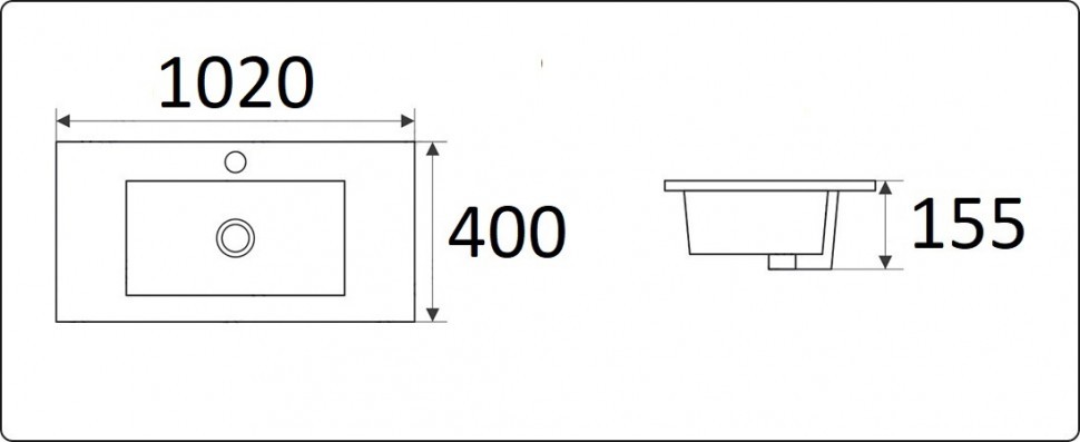 Умывальник CeramaLux 9393-100