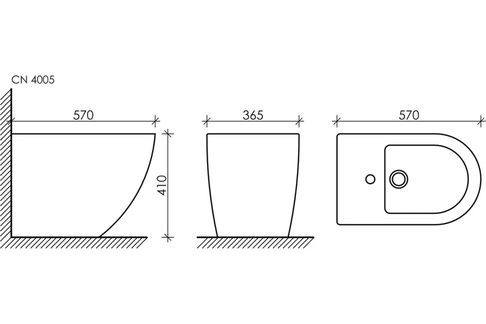Напольное биде Metropol CN4005MB