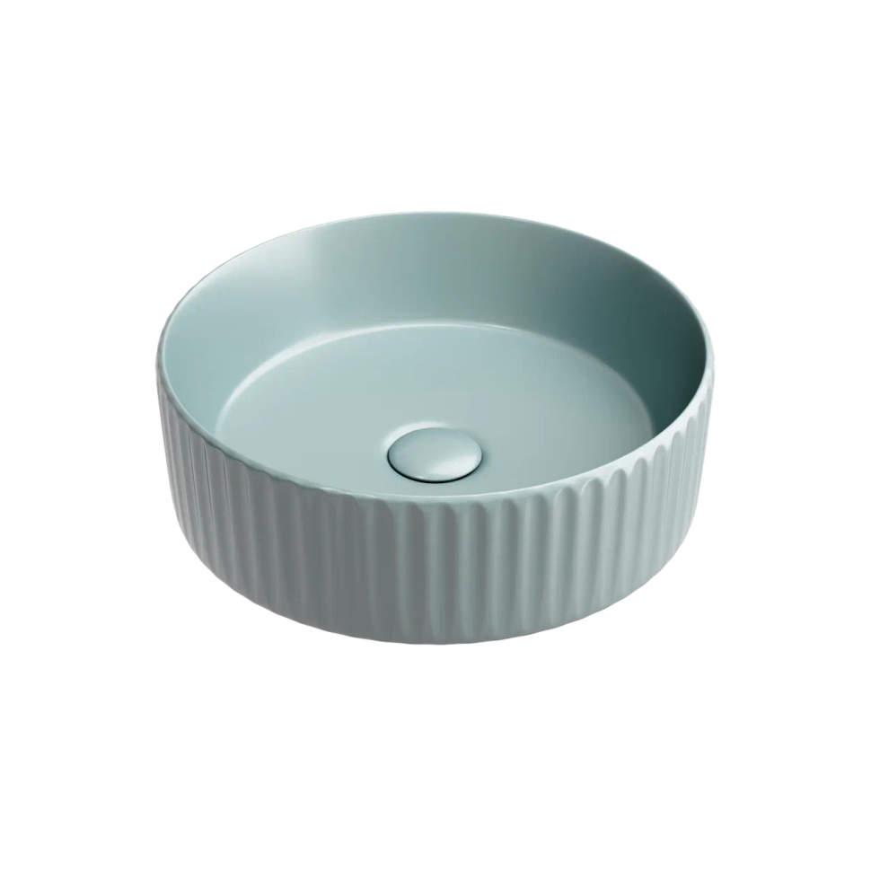 Умывальник чаша накладная круглая (цвет Зеленый Матовый) Element 360x360x115мм